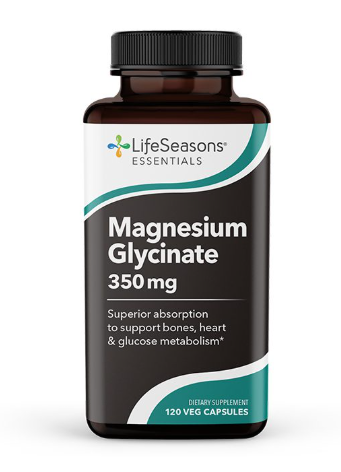 Lifeseasons Magnesium Glycinate - 350 mg 120 Capsules (USA)