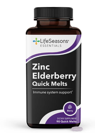 Lifeseasons  Zinc Elderberry Quick Melts 90 Capsules (USA)